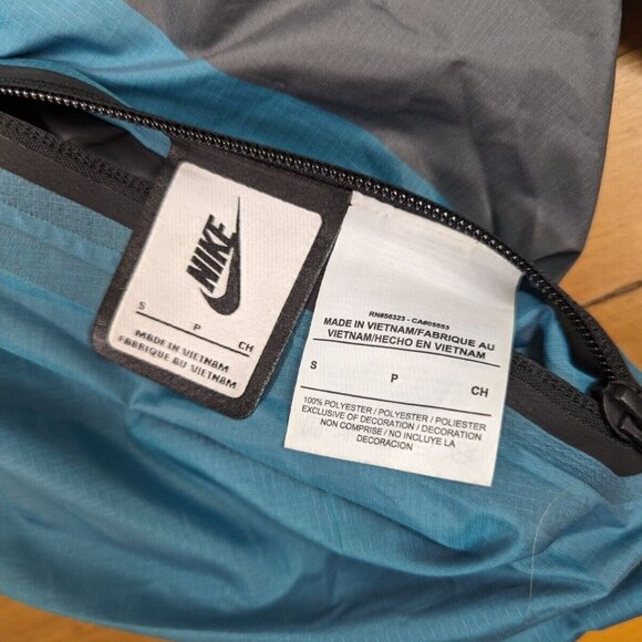 Nikelab Kim Jones Packable Windrunner Jacket Grey Teal Size Small 837938-407 - Picture 9 of 9